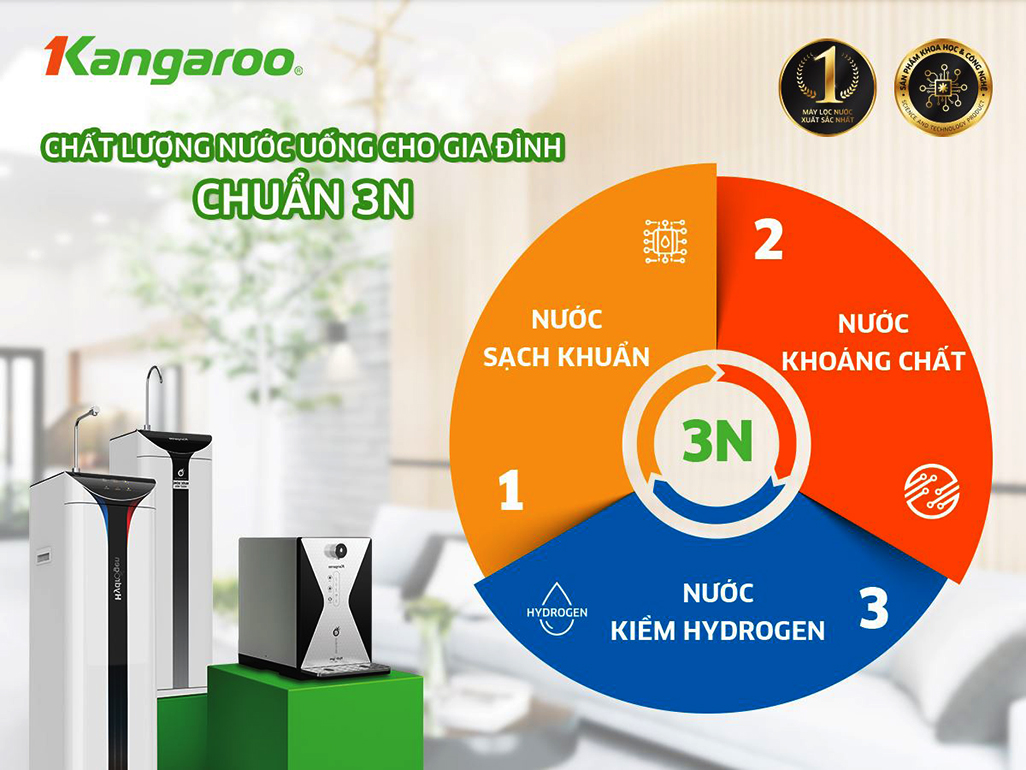 Nguồn nước ion kiềm tạo ra từ máy lọc Kangaroo được coi là nước sống