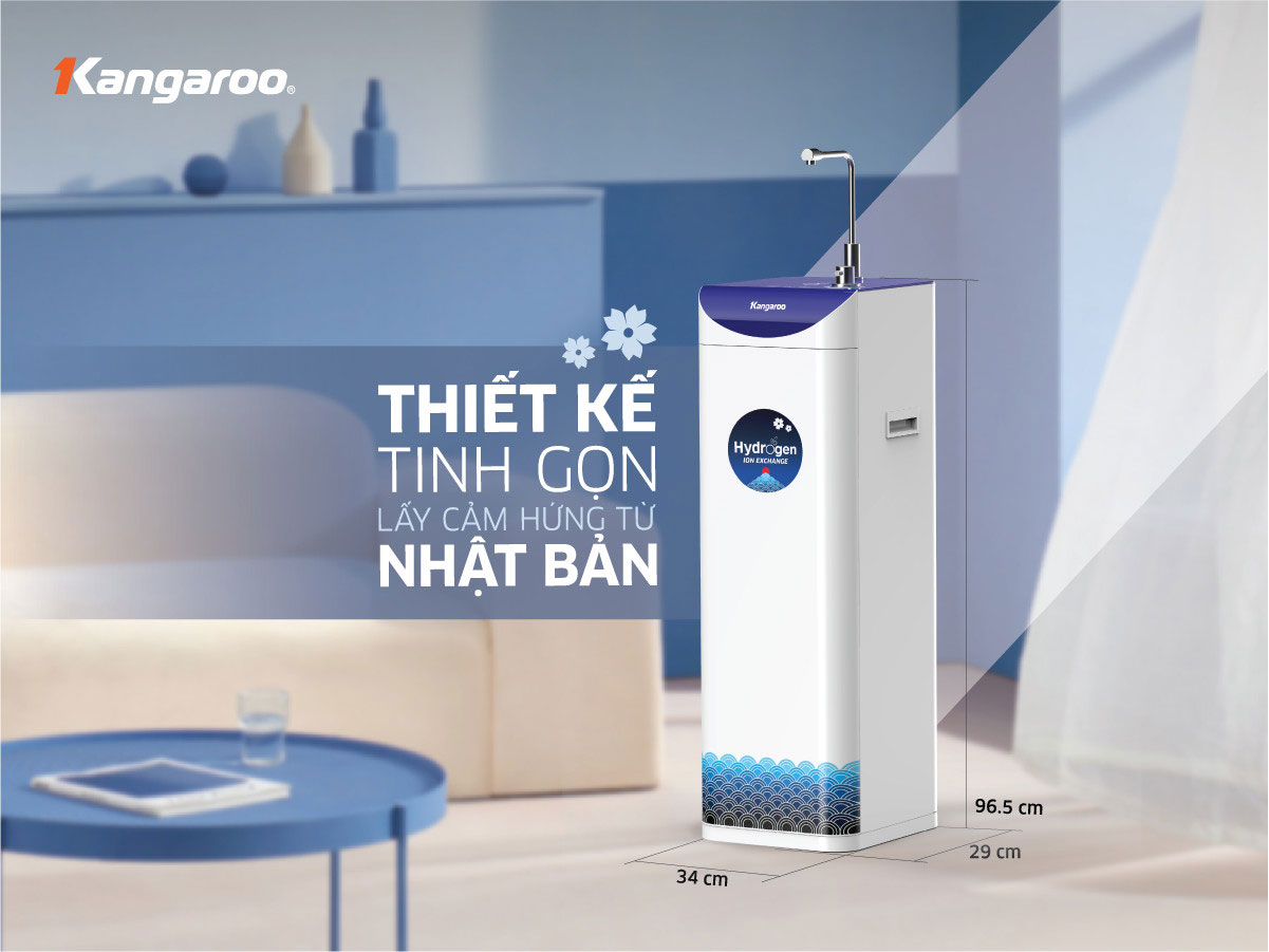 Máy Hydrogen Kg10a7s có kiểu dáng SLIM nhỏ gọn